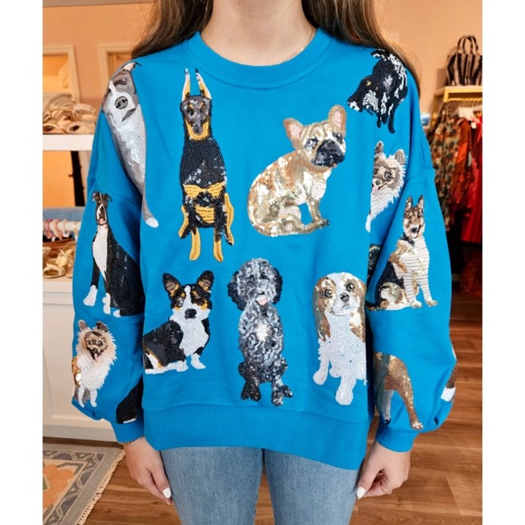 NWT Queen of Sparkles sequined dog sweatshirt - Picture 2 of 11
